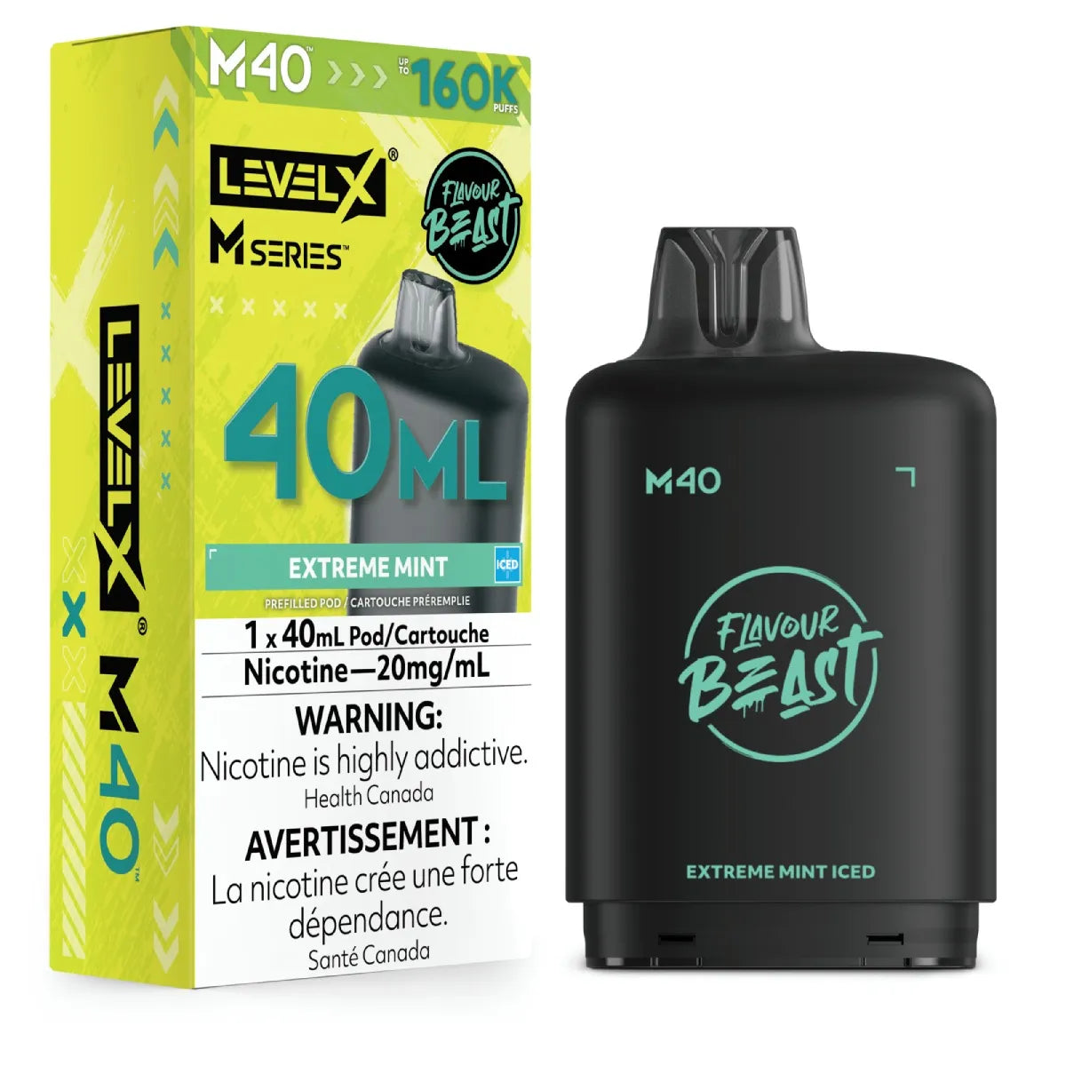 (AB) Level X M pod 40ml Flavour Beast - Extreme Mint