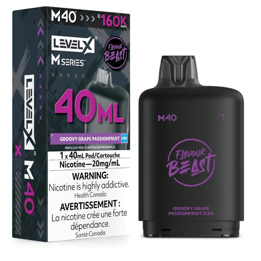 (AB) Level X M pod 40ml Flavour Beast - Groovy Grape Passionfruit