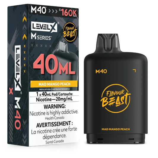 (AB) Level X M pod 40ml Flavour Beast - Mad Mango Peach