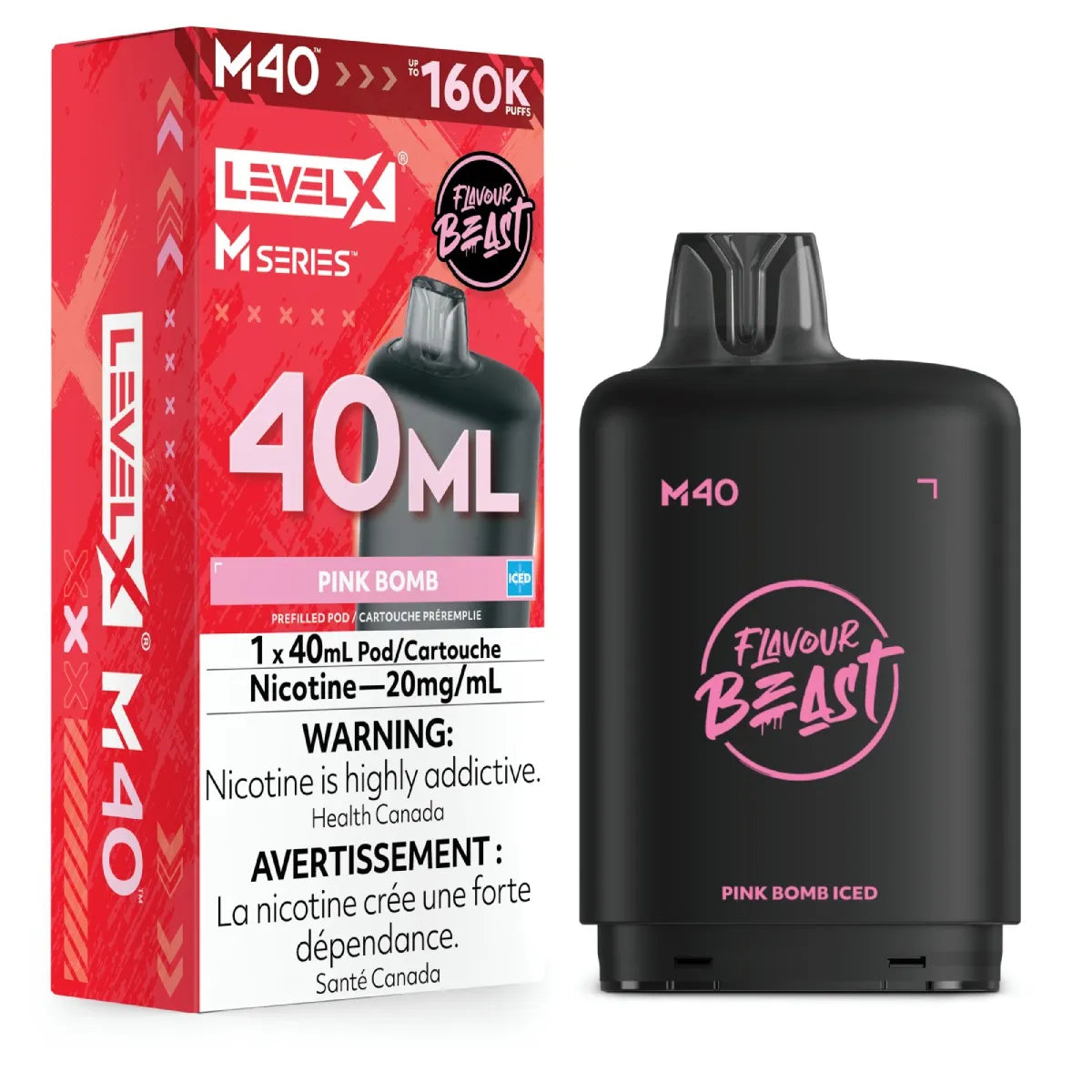 (AB) Level X M pod 40ml Flavour Beast - Pink Bomb