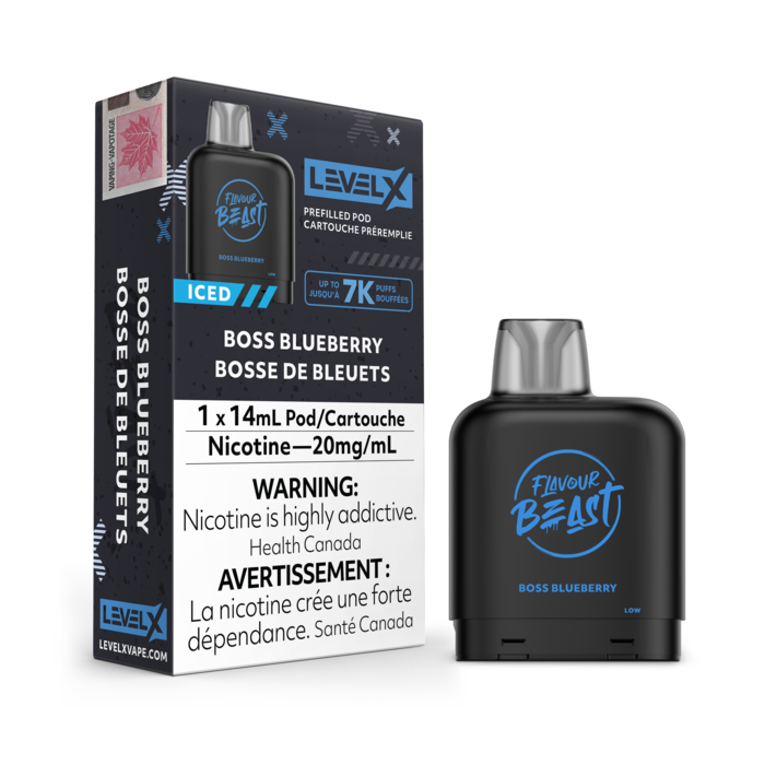 Flavour Beast Level X 7000 Pod - Boss Blueberry (FED)