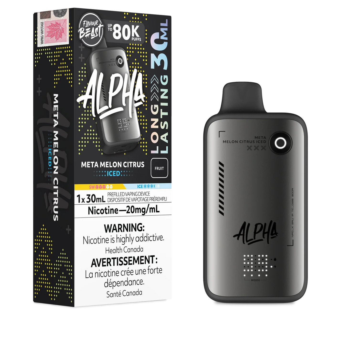 (AB) Flavour Beast: Alpha 80K - Meta Melon Citrus Iced