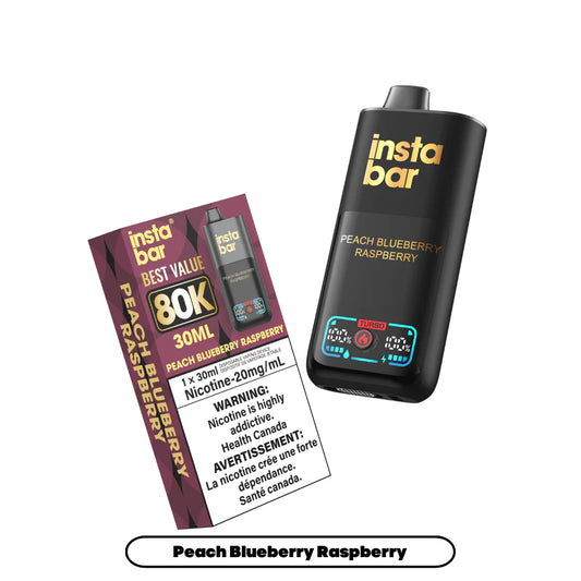 (AB) Insta Bar: Disposable (80K) - Peach Blueberry Raspberry