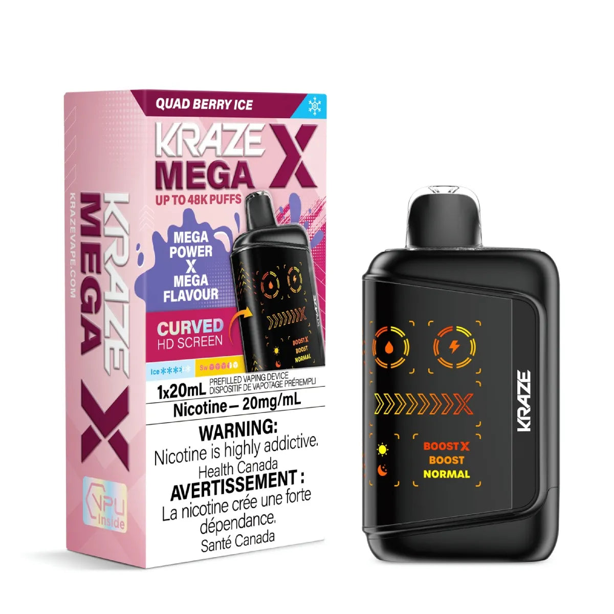 (AB) Kraze: MEGA X 48K - Quad Berry Ice