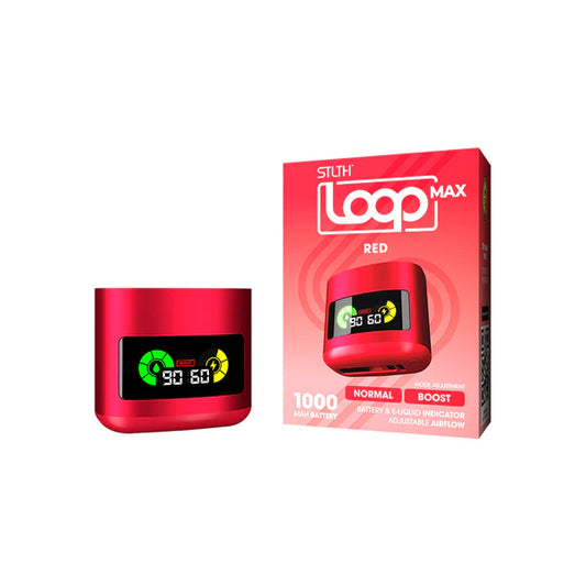 STLTH LOOP MAX CLOSED POD BATTERY - RED