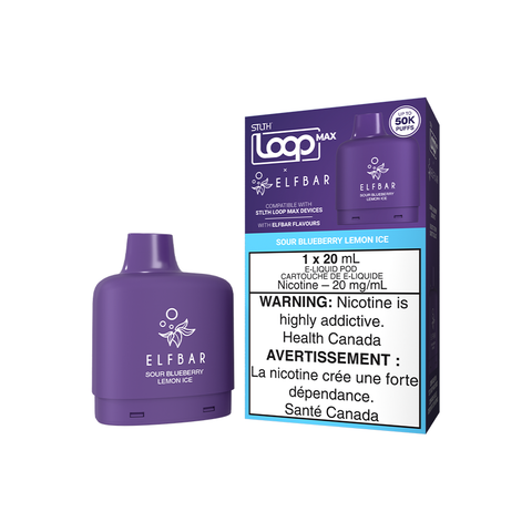 (AB) Elfbar: STLTH Loop Max Pod (50K) - Sour Blueberry Lemon Ice