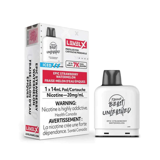 Flavour Beast Level X Unleashed 7000 Pod - Epic Strawberry Watermelon (FED)