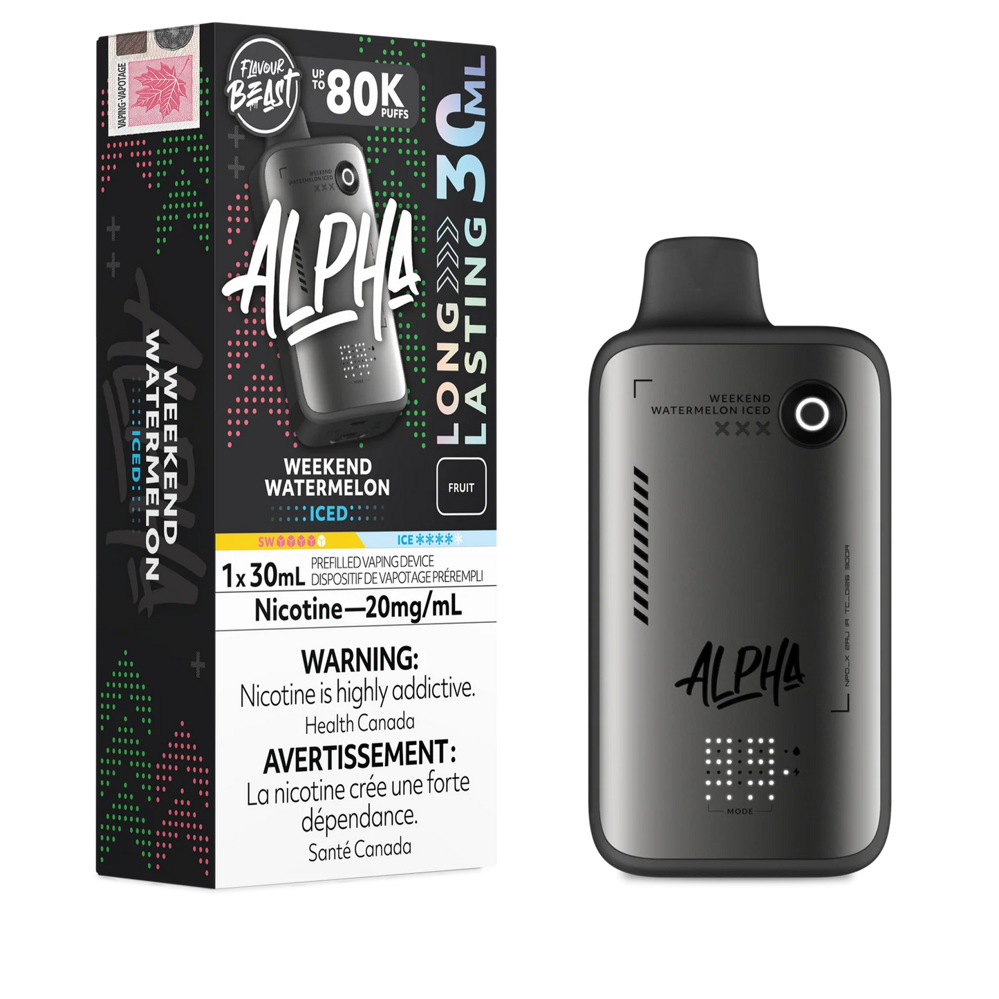 (AB) Flavour Beast: Alpha 80K - Weekend Watermelon Iced