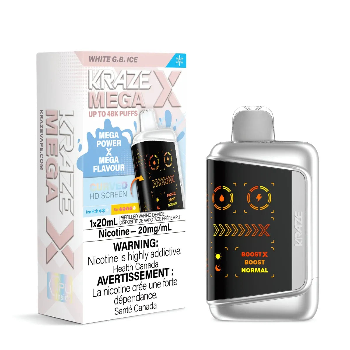 (AB) Kraze: MEGA X 48K - White G.B. Ice