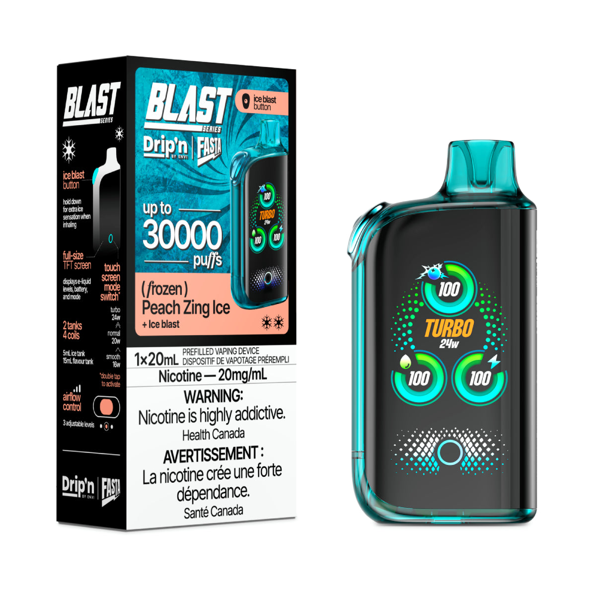(AB) Drip'n: BLAST 30K - Peach Zing Ice