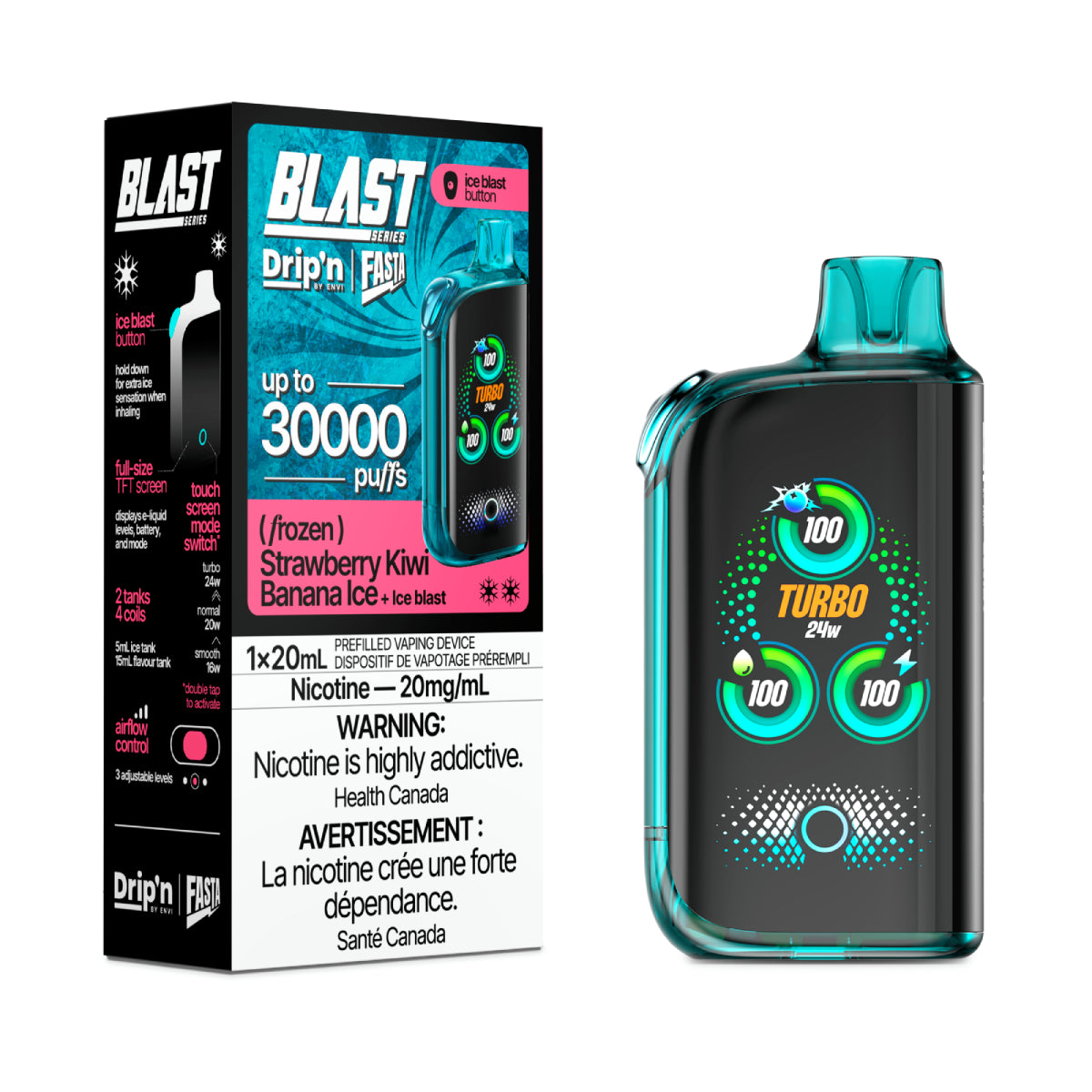 (AB) Drip'n: BLAST 30K - Strawberry Kiwi Banana Ice