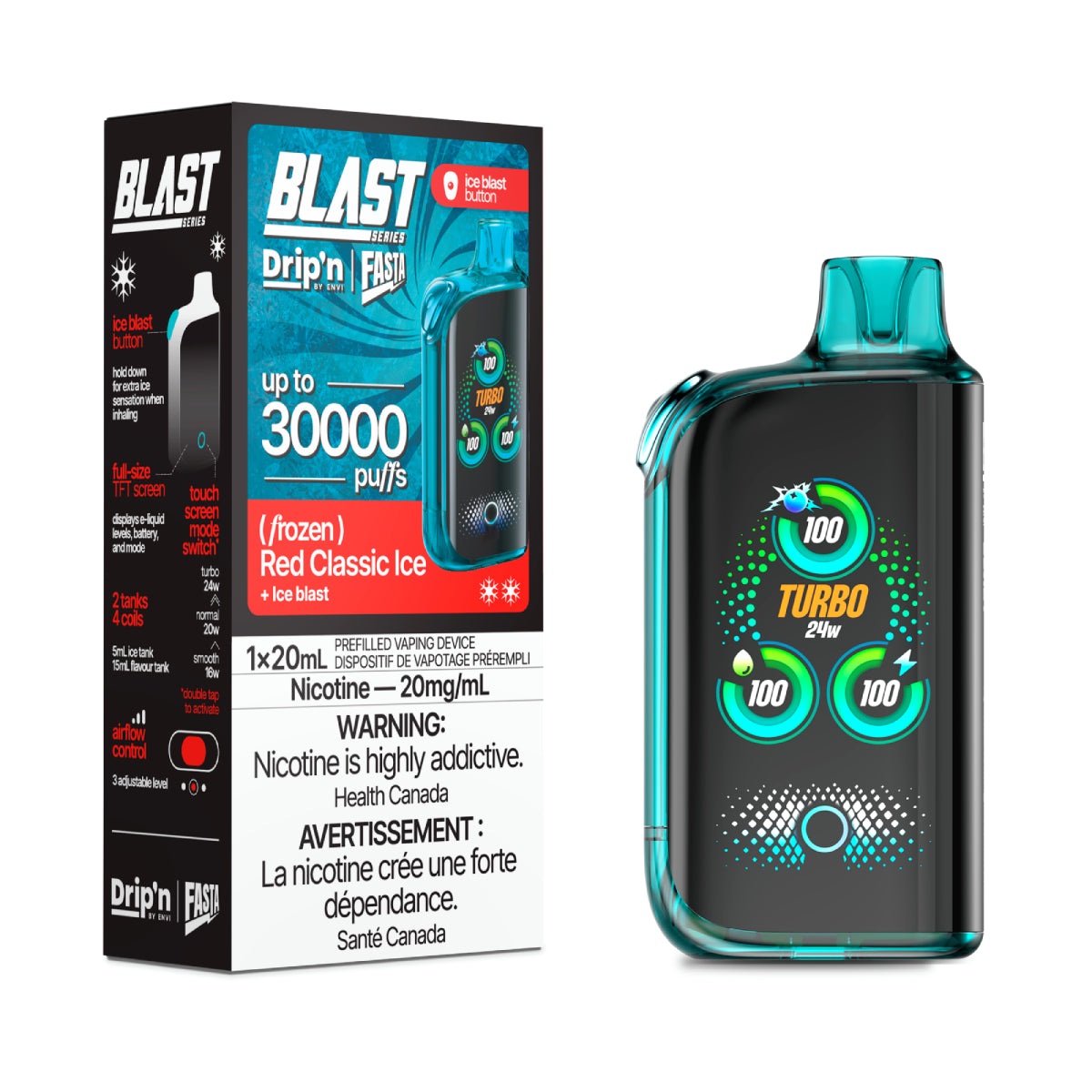 (AB) Drip'n: BLAST 30K - Red Classic Ice