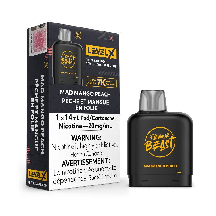 Flavour Beast Level X 7000 Pod - Mad Mango Peach (FED)