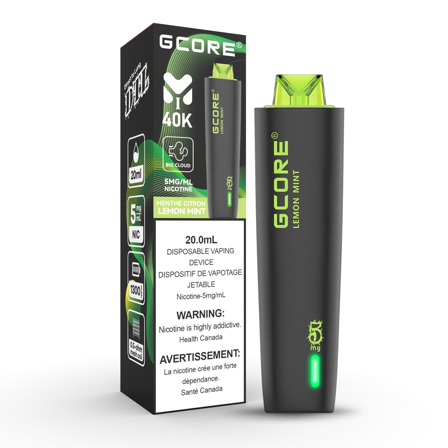 (AB) Gcore: Hookah (40K)(5mg) - Lemon Mint