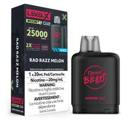 (AB) Flavour Beast Level X Boost Pod - Rad Razz Melon