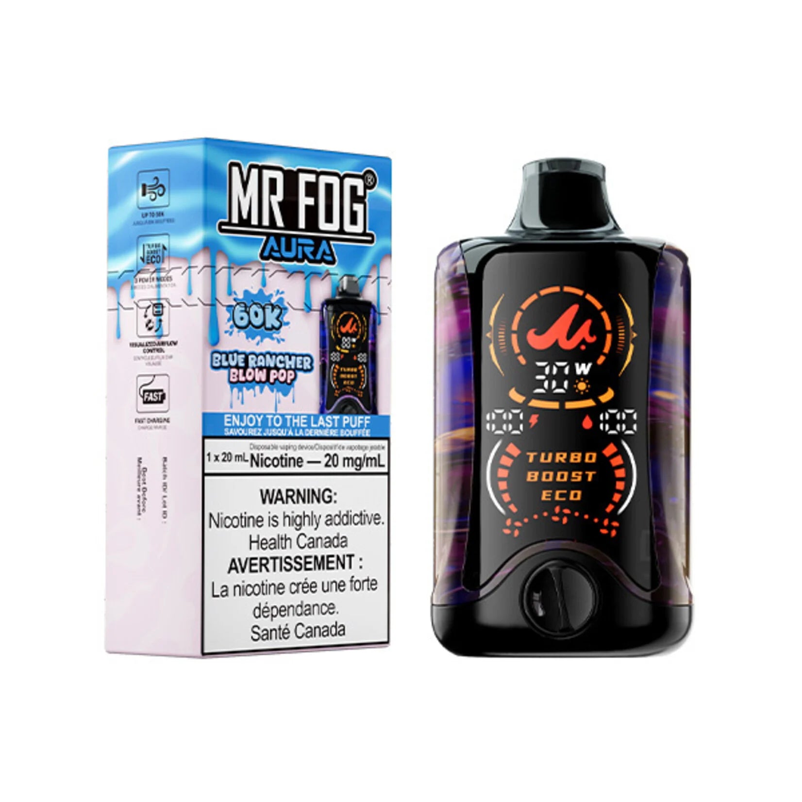 AB) Mr. Fog: Aura (60K) - Blue Rancher Blow Pop Vape Stadium AB) Mr. Fog: Aura (60K) - Blue Rancher Blow Pop Vape Stadium