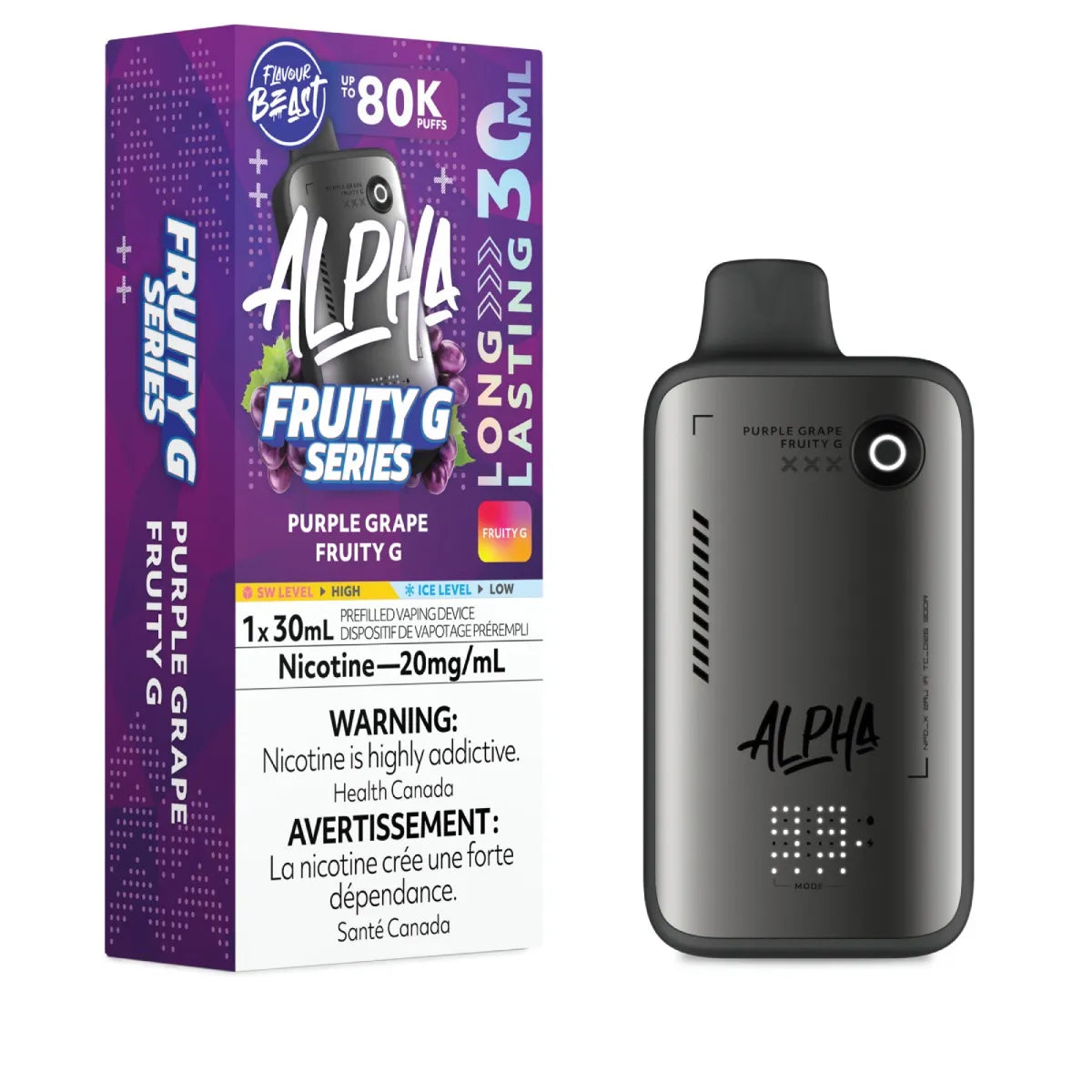 (AB) Flavour Beast: Alpha 80K - Purple Grape Fruit G