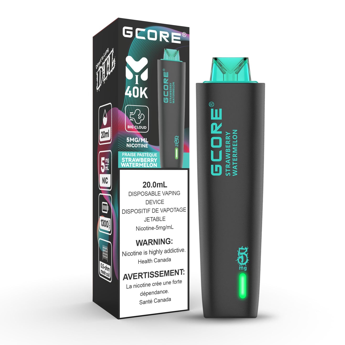 (AB) Gcore: Hookah (40K)(5mg) - Strawberry Watermelon