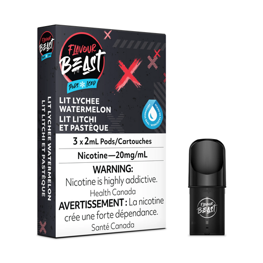 Flavour Beast Pods - Lit Lychee Watermelon Iced (20mg/mL) (FED)