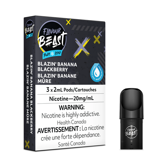 Flavour Beast Pods - Blazin’ Banana Blackberry Iced (20mg/mL) (FED)