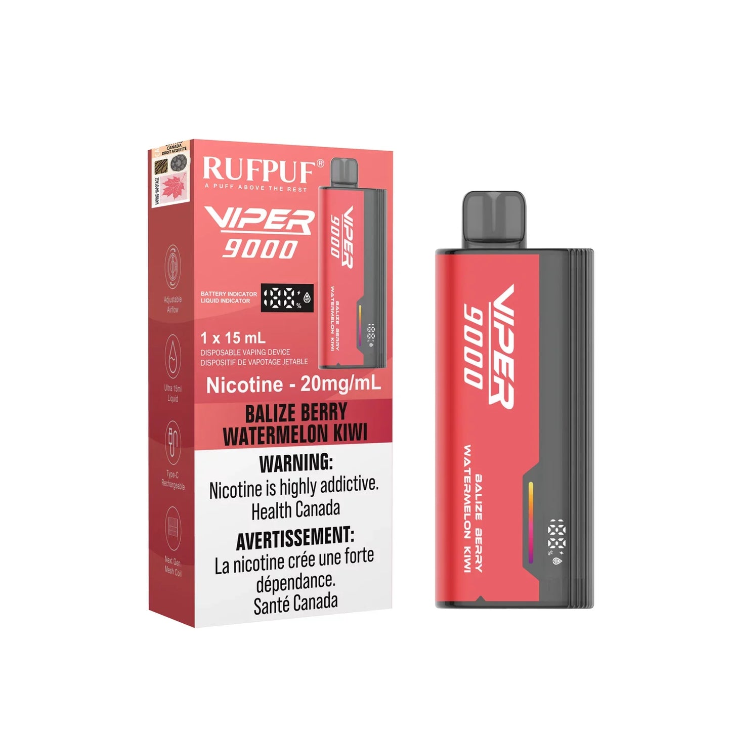(FED) Rufpuf: Viper (9k) - Balize Berry Watermelon Kiwi