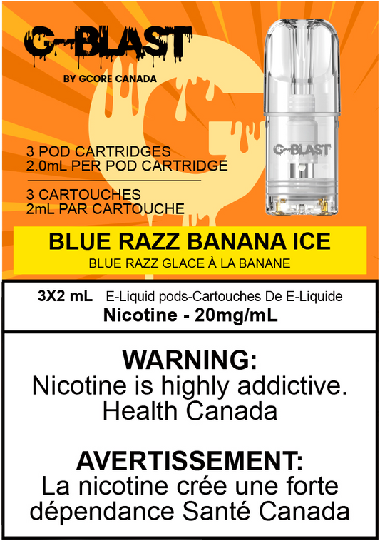 G-Blast Pods Blue Razz Banana Ice (20mg/mL) (FED)