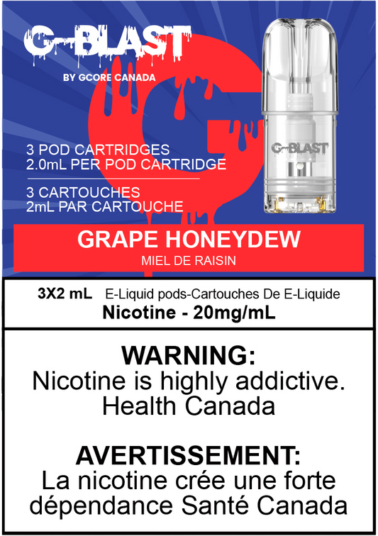 G-Blast Pods Grape Honeydew (20mg/mL) (FED)