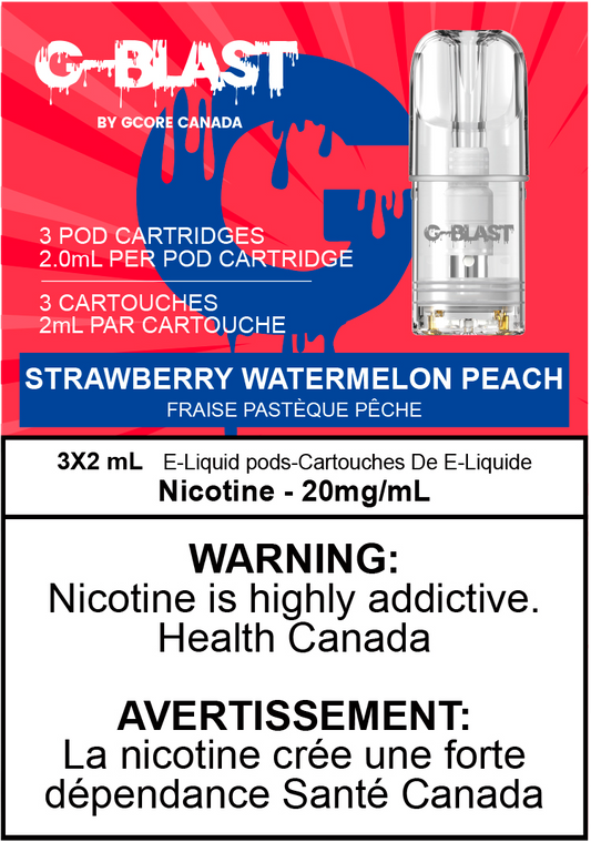 G-Blast Pods Strawberry Watermelon Peach (20mg/mL) (FED)